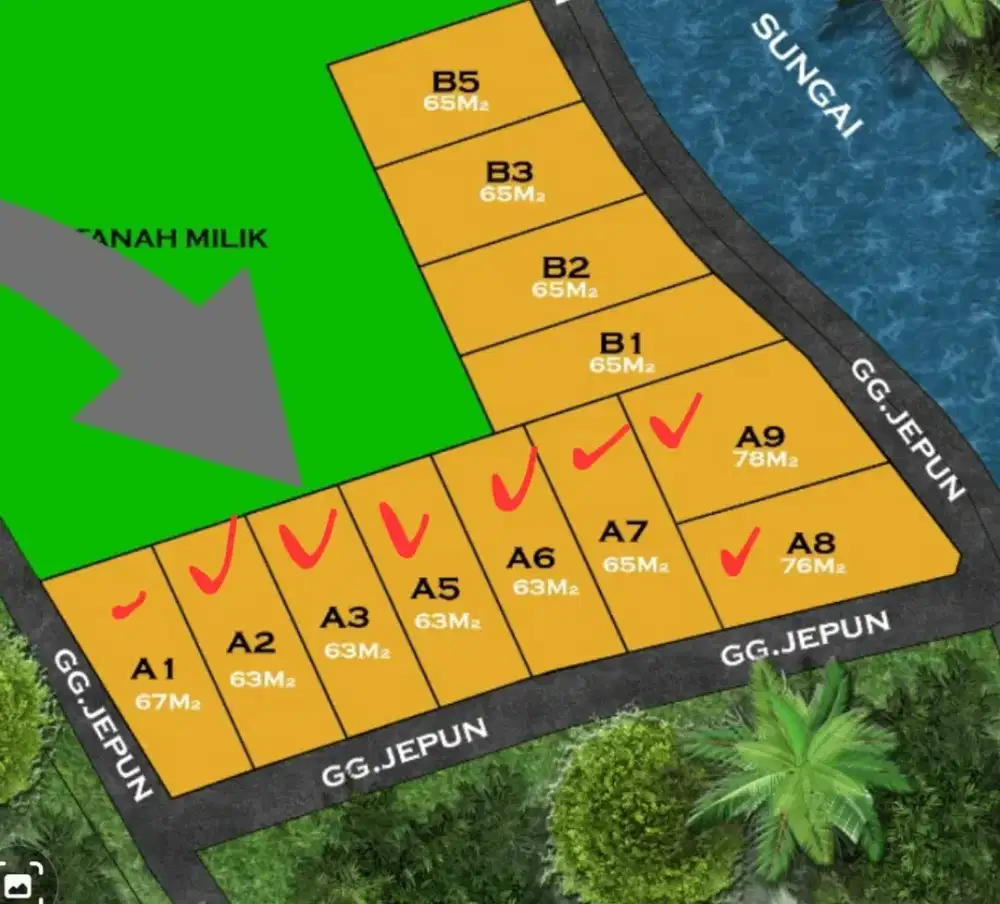 Tanah kavling tengah kota denpasar