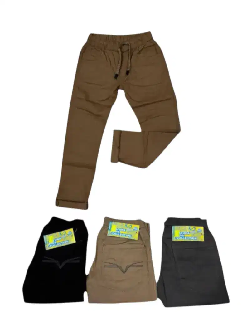 Celana twil panjang katun anak laki laki usia 5 sampai 12 tahun fashio