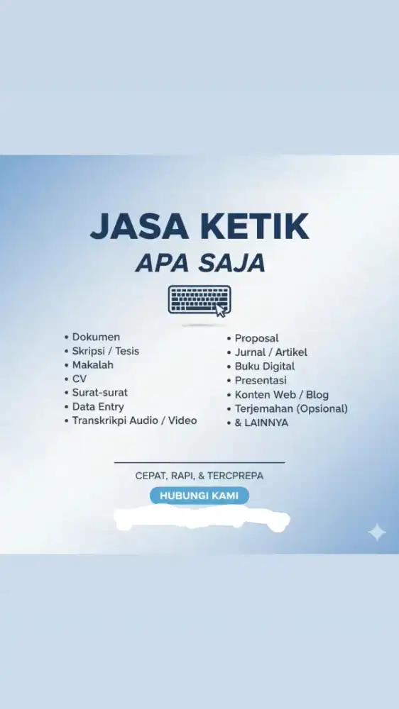 Jasa ketik buku atau pdf
