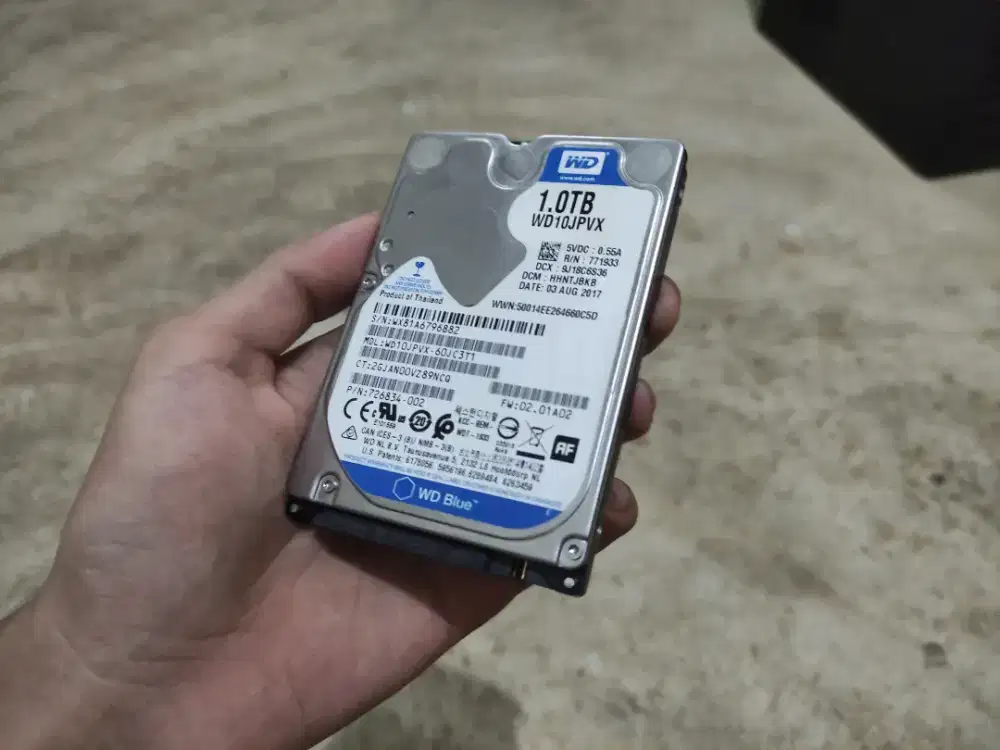 Hdd/hard drive/Hardisk laptop wd blue 1tb/1 terabyte, sentinel 100%