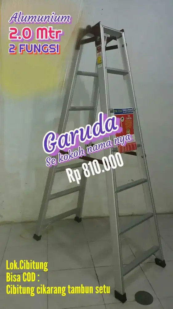Tangga lipat almunium 2 mtr