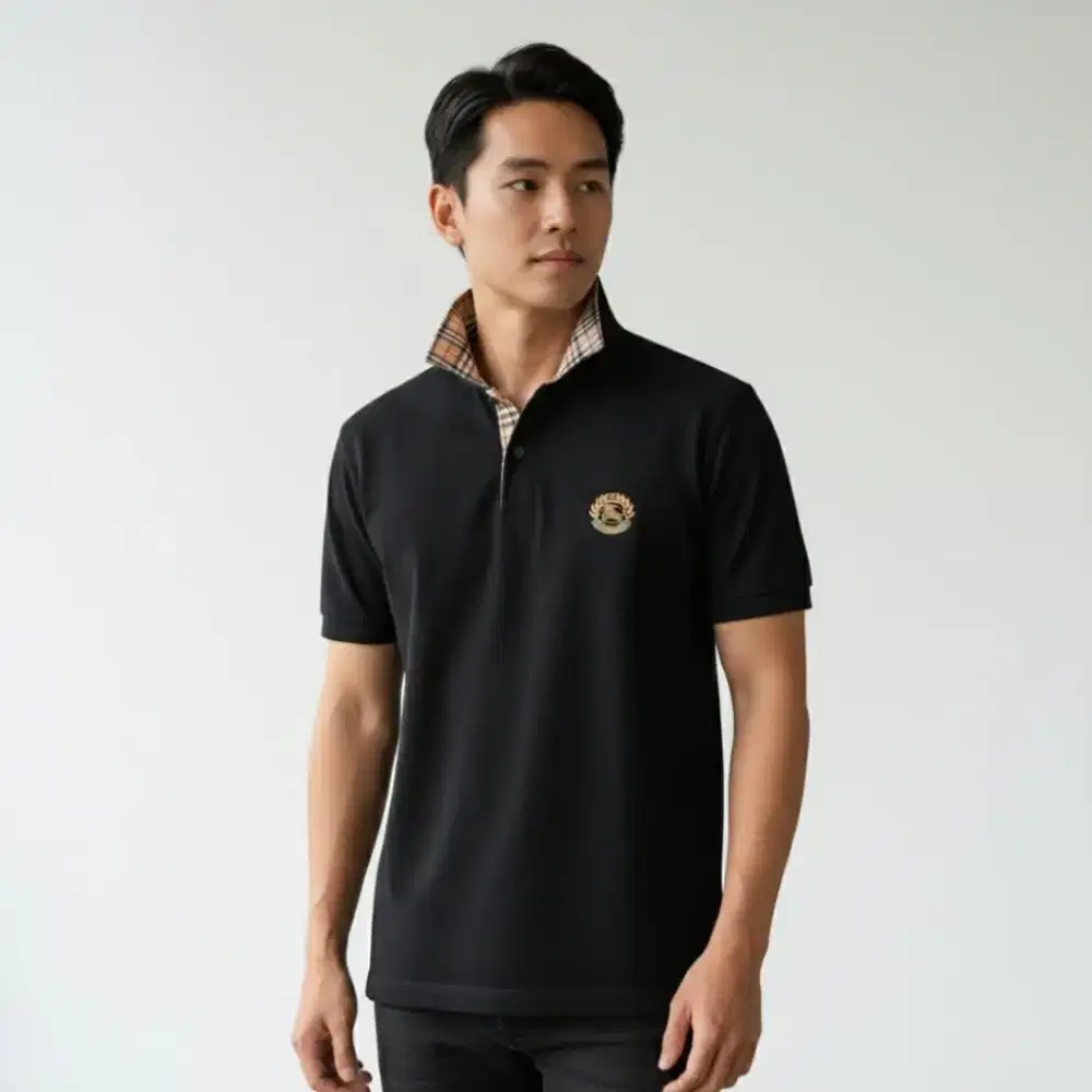 Kaos polo shirt Burberrys England Vintage Colour black Size XL