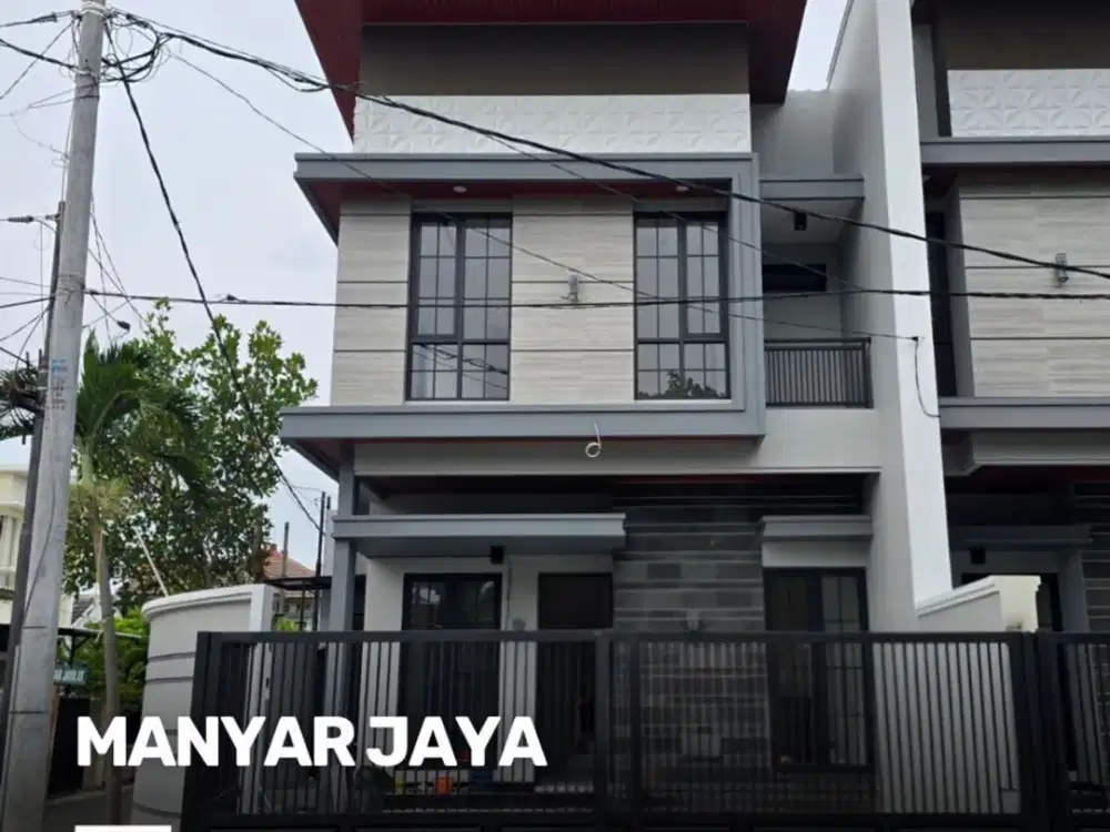 Rumah Manyar Jaya NEW MINIMALIS ROW 4 MOBIL