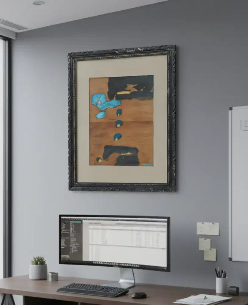 Lukisan Sadali di karton