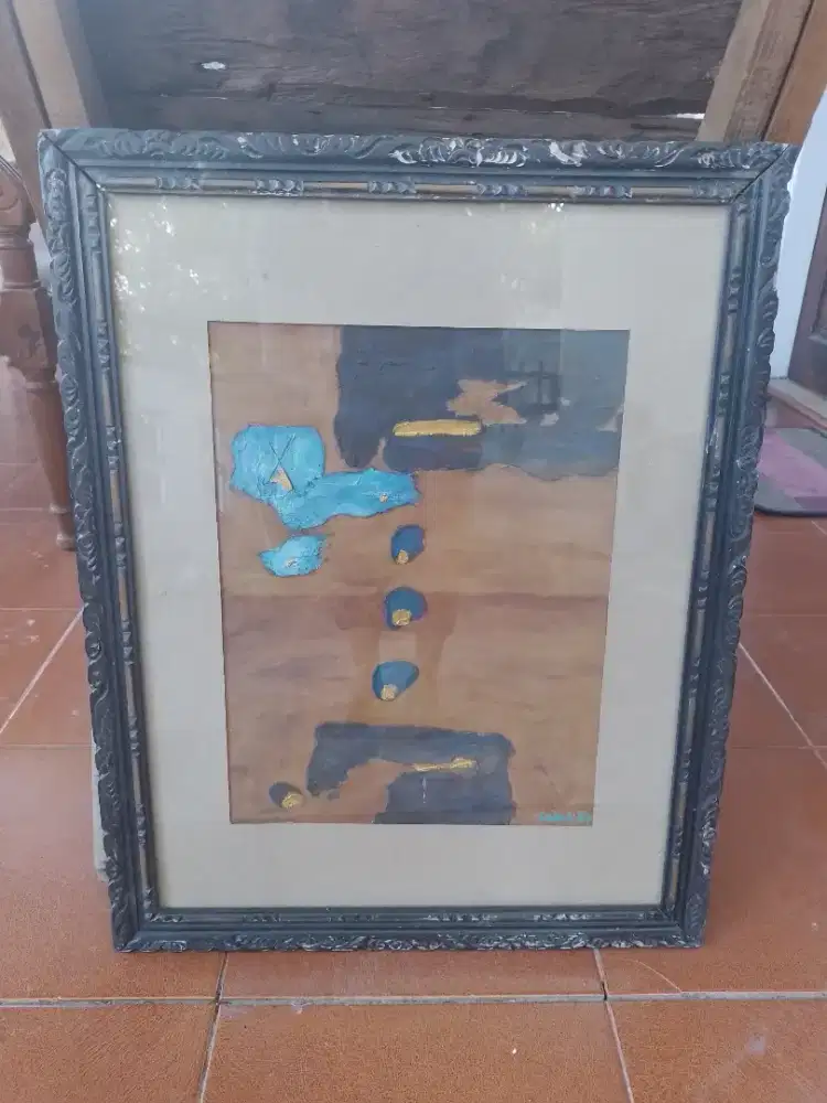 Lukisan Sadali di karton