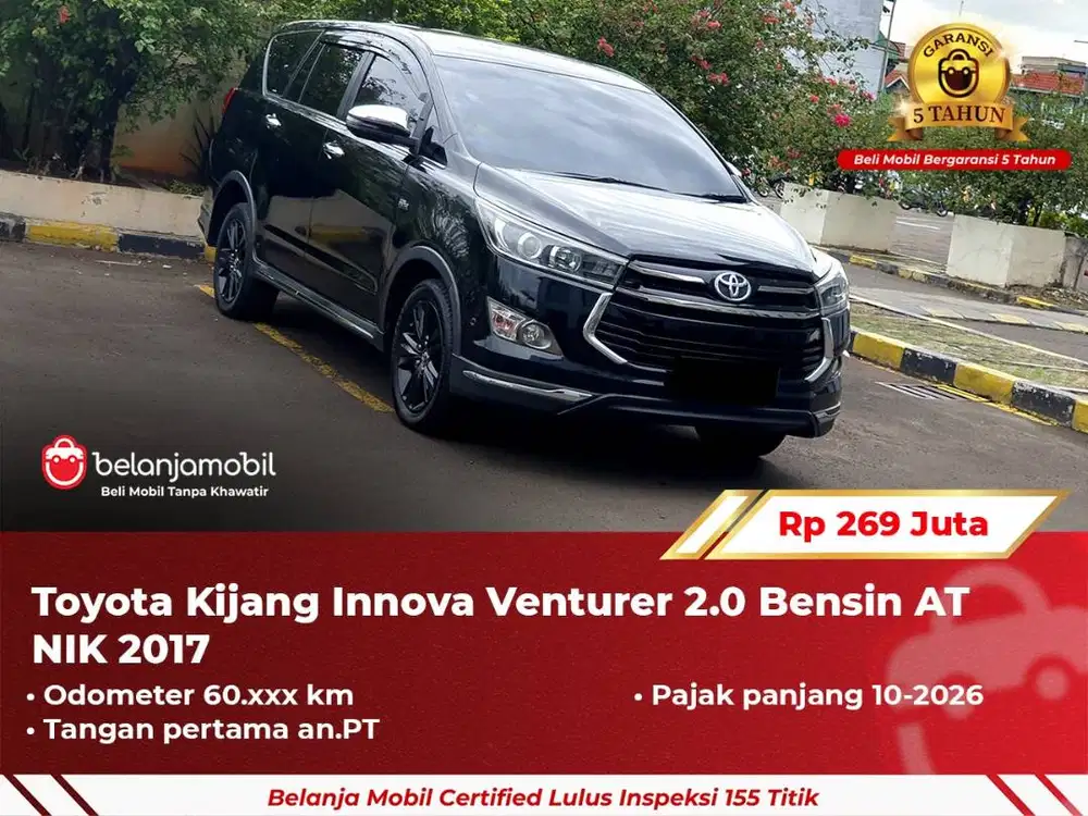 [ GARANSI 5TH ] Toyota Kijang Innova Venturer 2.0 Bensin AT 2017 2018