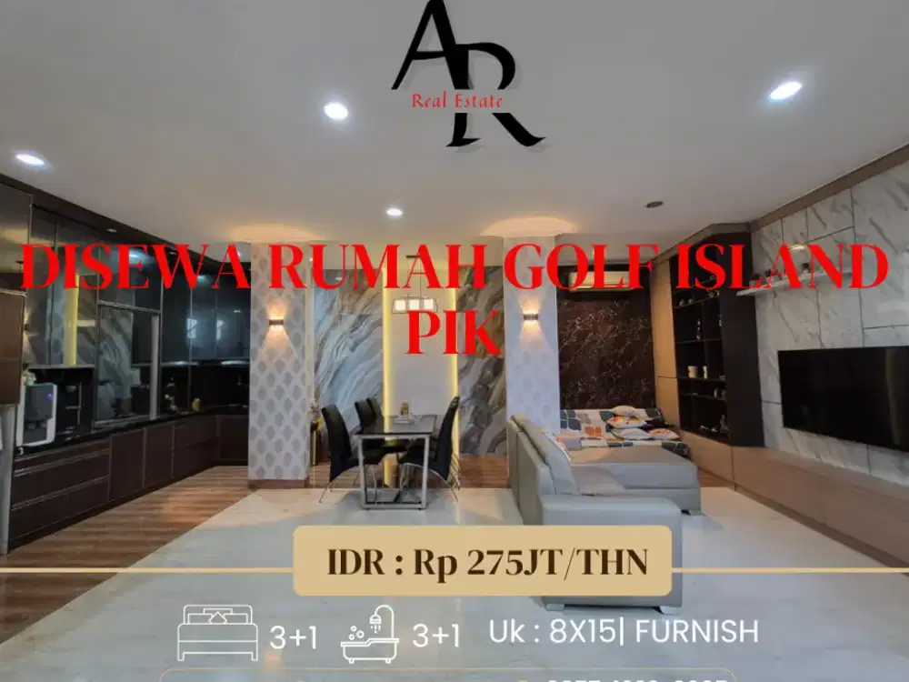 Disewakan rumah Golf Island furnish