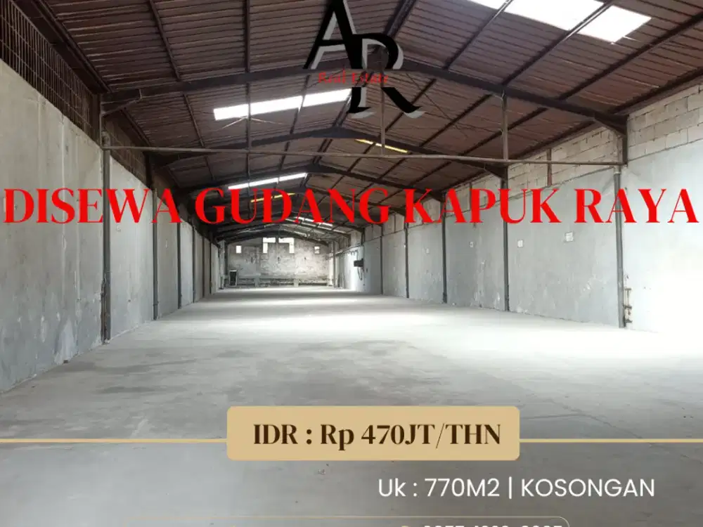 DISEWAKAN cepat  Gudang kapuk raya