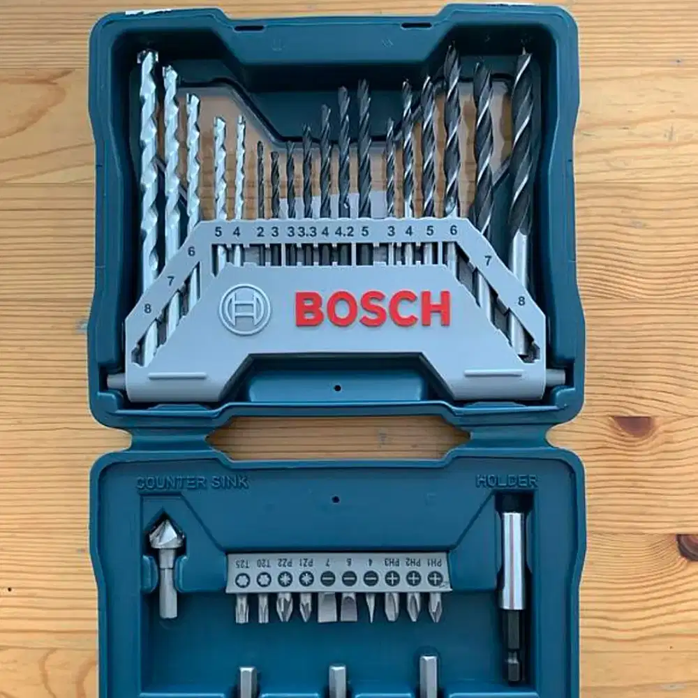 Matabor Bosch 33 pcs set tembok besi kayu mata obeng skala rumahan top