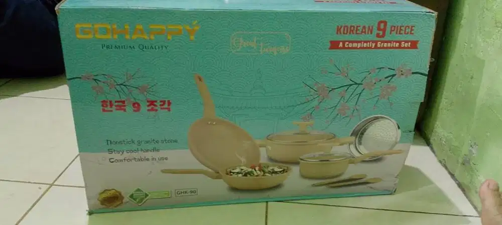 Alat Masak Cookware Set GOHAPPY 9 Pcs