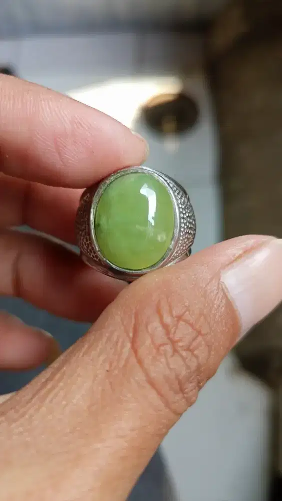 Batu Cincin Akik Permata Natural Idocrase Sungai Dareh Pucuk Pisang