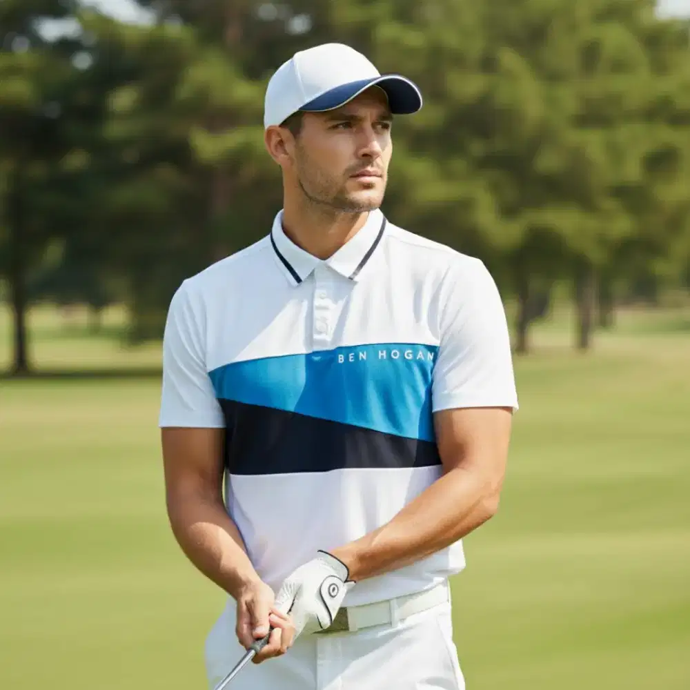 Kaos polo shirt Golf BEN HOGAN colour block Size No.100