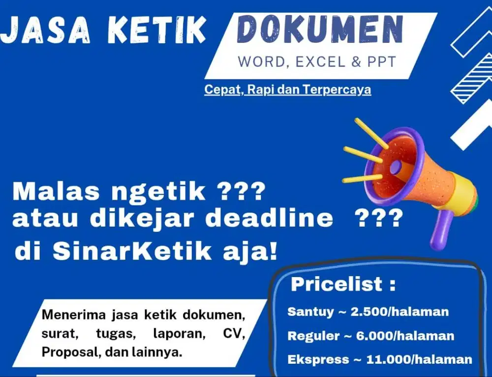 Jasa Ketik Dokumen (Ms. Office)
