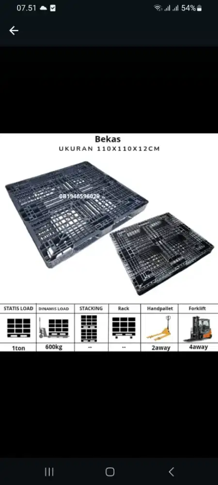 Pallet plastik bekas&palet plastik New untuk pengiriman internasional