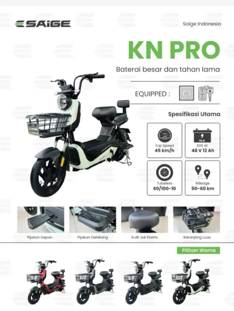 Sepeda listrik saige KN Pro