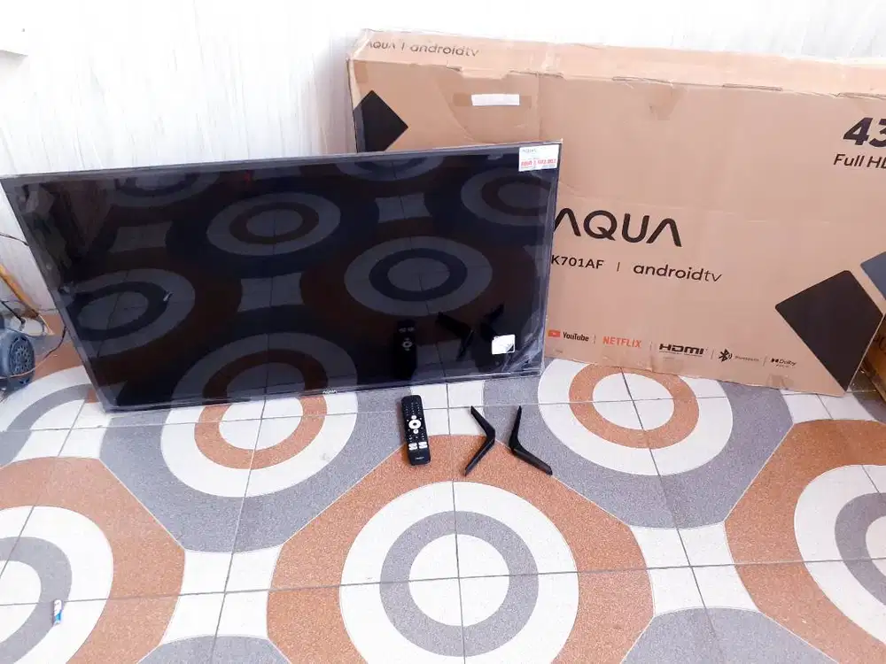 GARANSI 1BULAN TV LED ANDROID AQUA 43IN DIGITAL TV NETFLIK YOUTUBE MUL