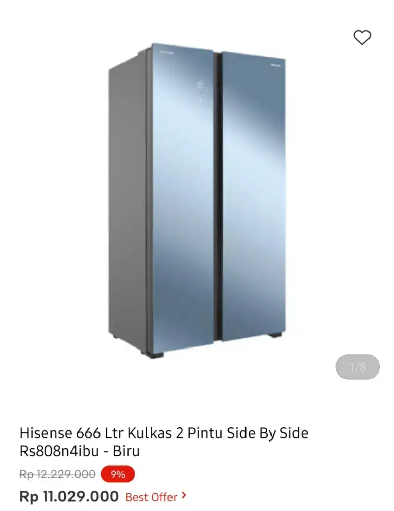 KULKAS HISENSE SBS 66 LITER