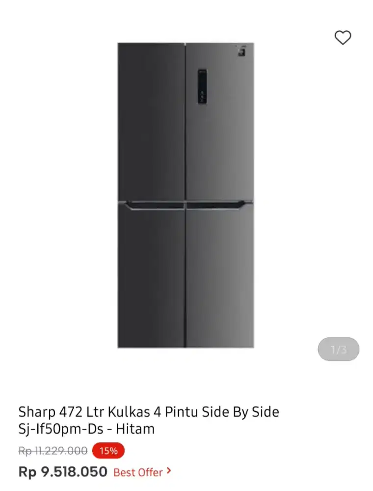 KULKAS SHARP 4 PINTU 472 LITER