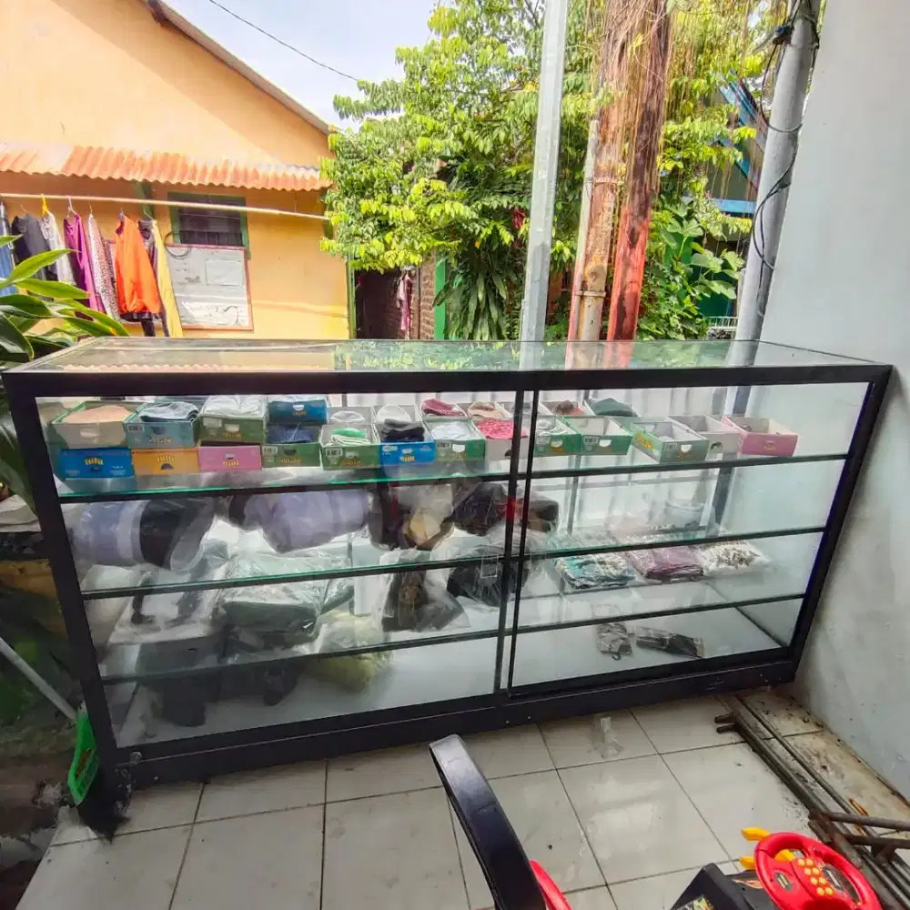 Etalase Toko Etalase Warung Etalase Toko Aluminium Ukuran 2m x1m kokoh