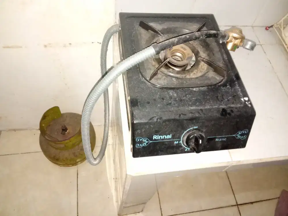 Kompor satu tungku+selang regulator dan tabung gas kosong