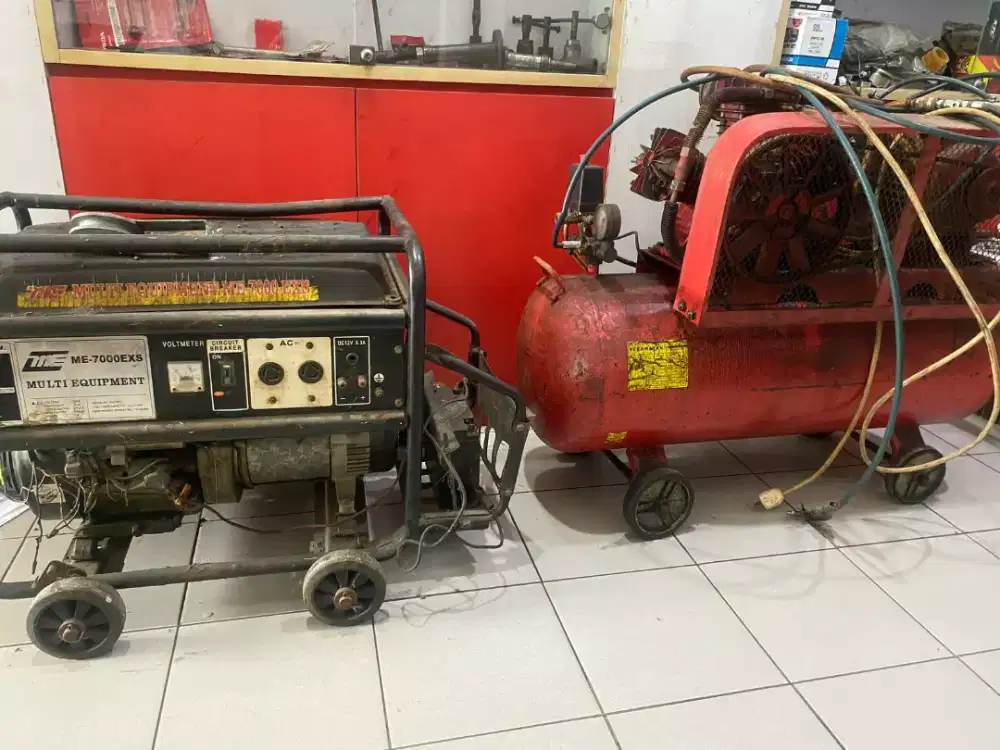 Kompressor angin jenset dongkrak truck x bengkel mobil