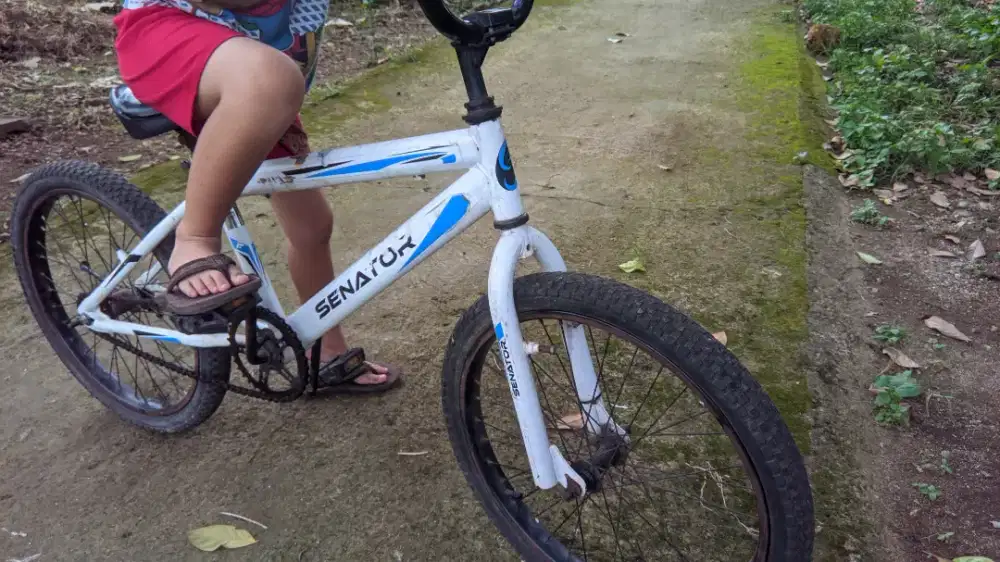 Sepeda model bmx uk 20 merk senator putih