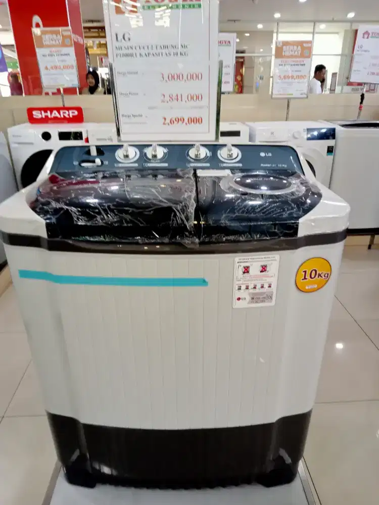 LG MESIN CUCI 2 TABUNG KAPASITAS 10 KH