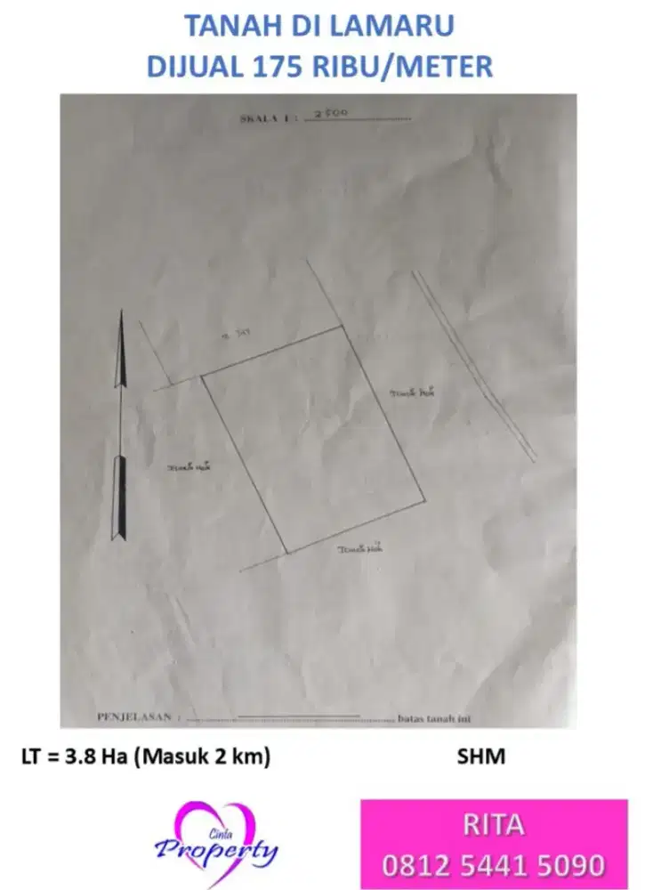 DIJUAL TANAH DI LAMARU