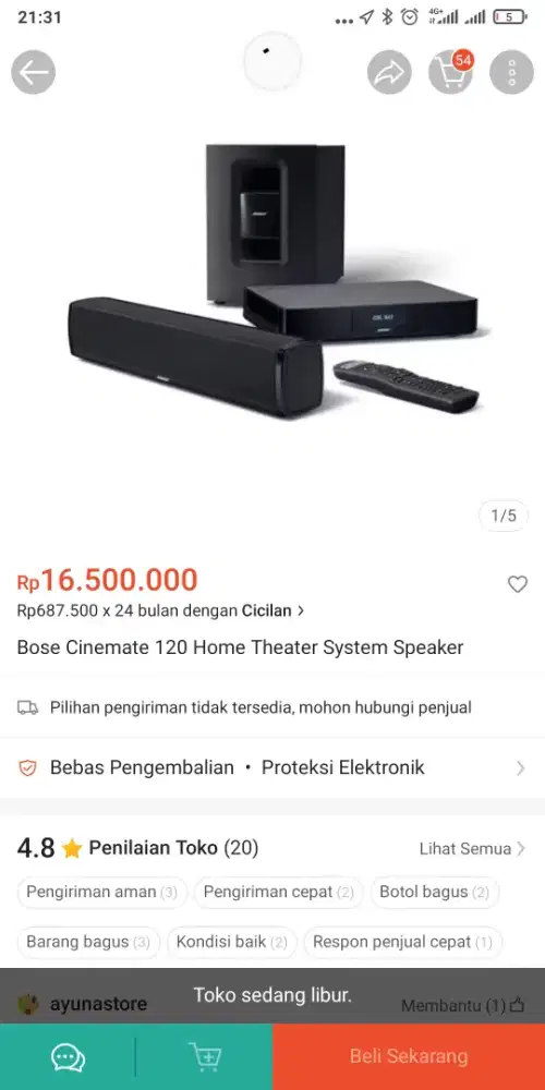 Bose Cinemate 120 home theater