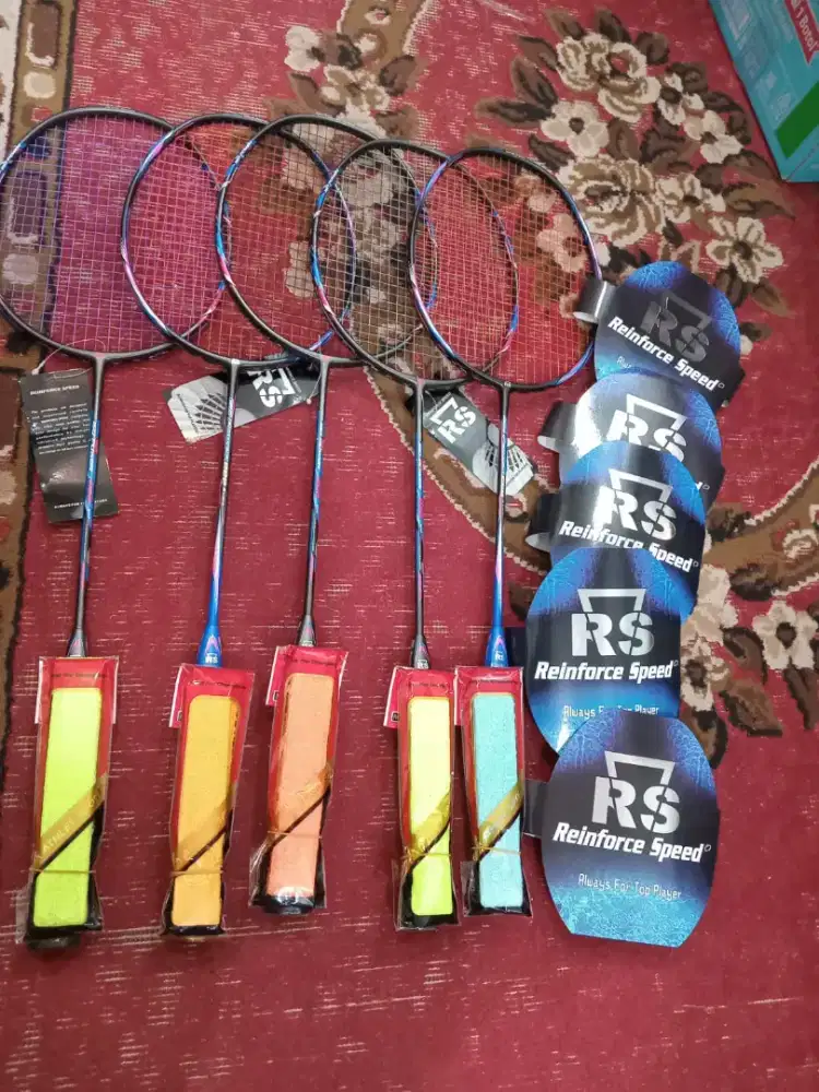 Raket badminton RS ori Baru Gress bonus senar terpasang tinggal pakai