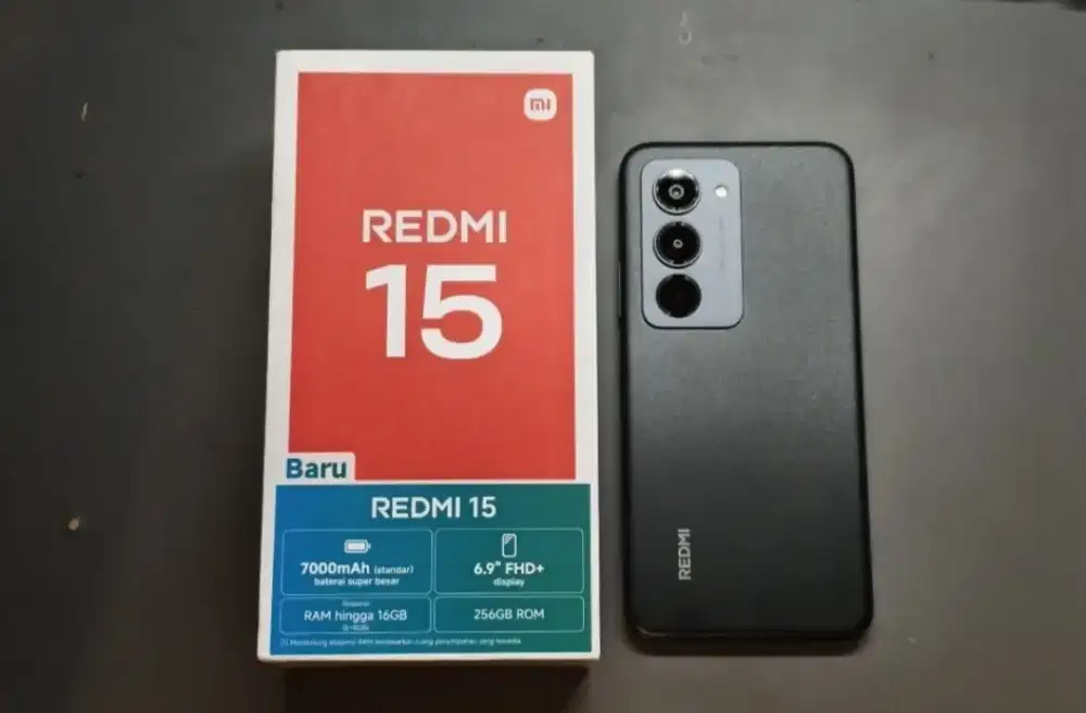 REDMI 15 RAM 8GB+8GB/128GB BERGARANSI RESMI 15BULAN