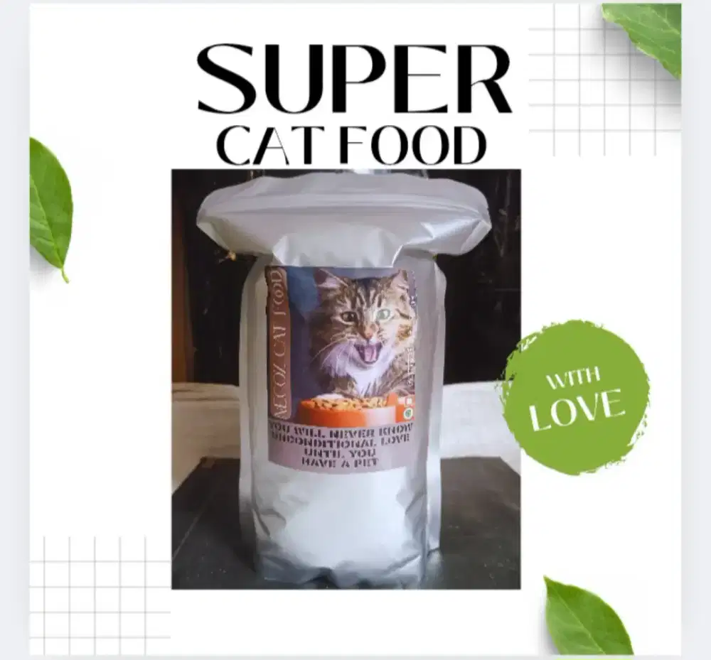 1KG MAKANAN PENGGEMUK KUCING PERSIA ANGGORA TERLARIS CAT FOOD CAMPURAN