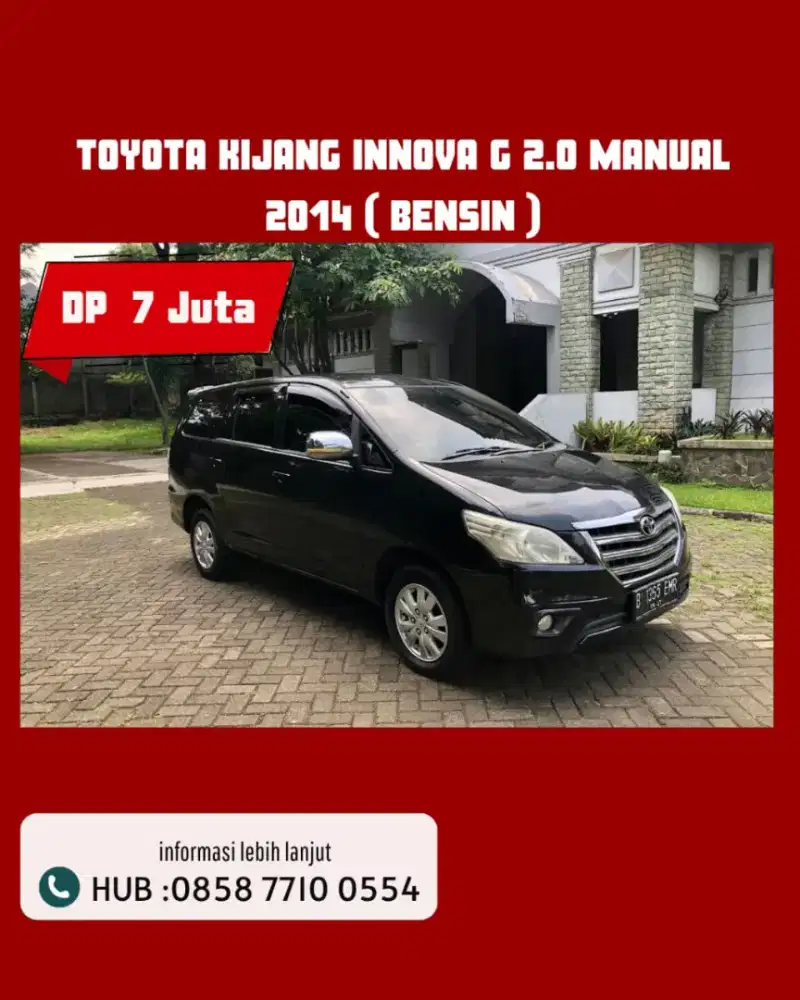 TERMURAH TOYOTA KIJANG INNOVA G 2.0 MT 2014