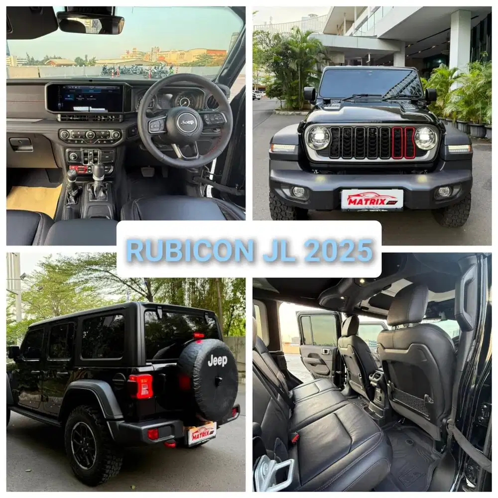 Jeep wrangler Rubicon JL 2025 Nik24 Black on black Siap pakai