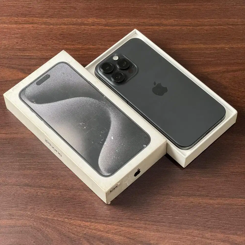 iPhone 15 PRO MAX 256GB [ Black Titanium ] Garansi Resmi iBox