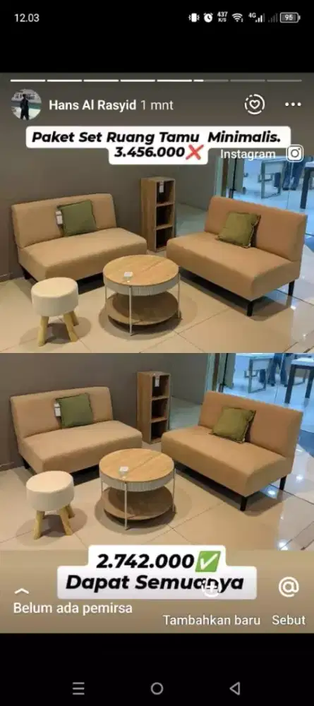 Sofa set minimalis