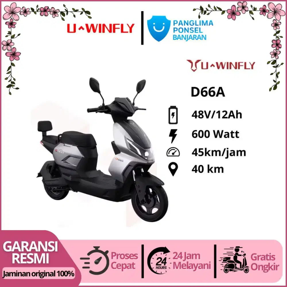 Sepeda Listrik Uwinfly D66a [Smart Key NFC,48V12Ah 600 Watt]
