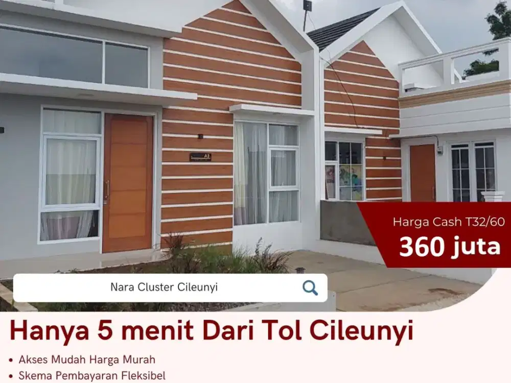 Rumah di bandung Cileunyi dekat Tol dan Kampus Jatinangor