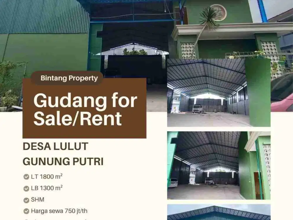 Gudang disewakan Gunung putri