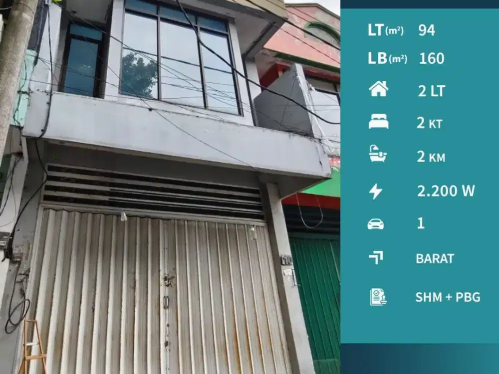 Dijual/Disewakan Ruko 2 Lantai Daerah Klojen Simpang Wilis Malang