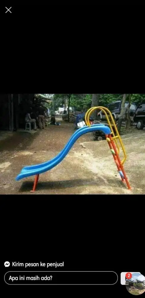 Perosotan, ayunan, jungkat jungkit, playgroud, bola dunia dll