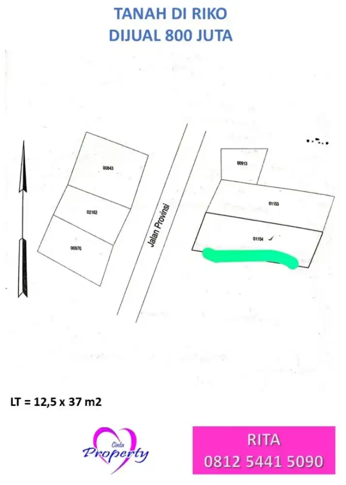 DIJUAL TANAH DI RIKO
