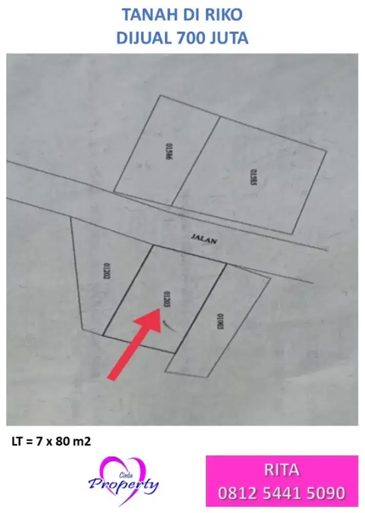 DIJUAL TANAH DI RIKO