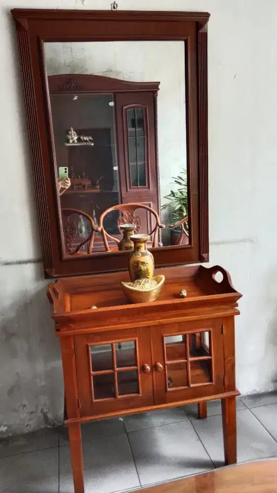 MEJA TEH BAHAN KAYU JATI