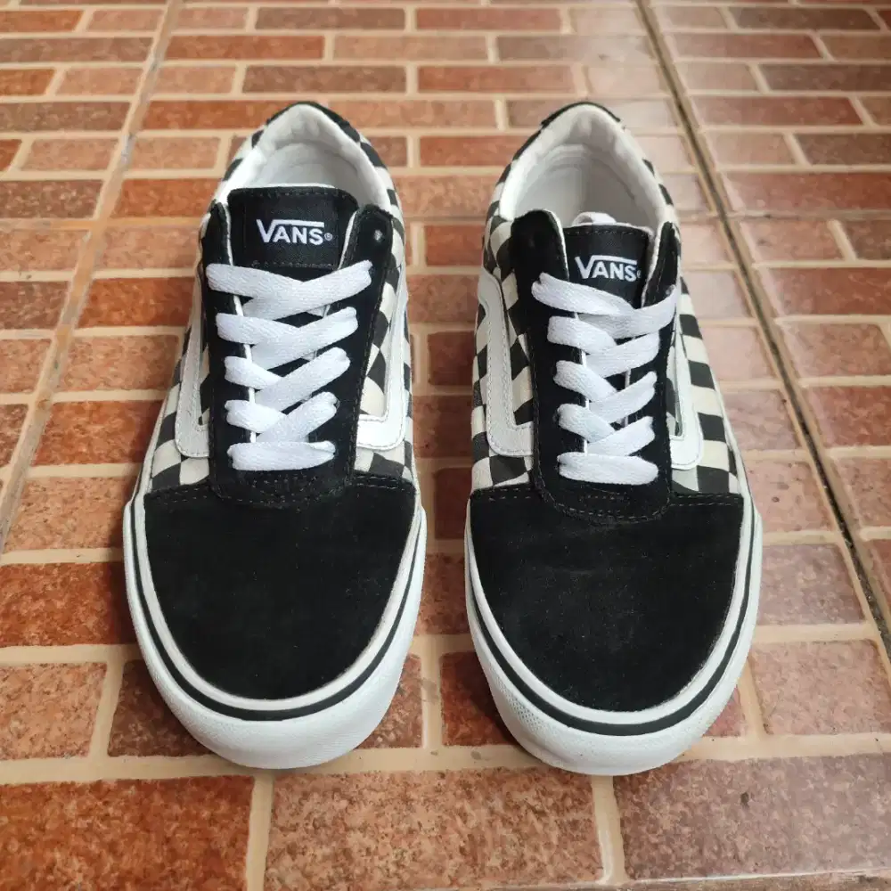 Vans os oldskool checkerboard anak / cw perempuan