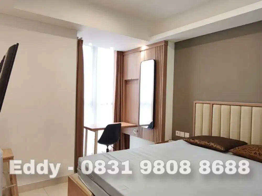 Dijual Gold Coast Apartment PIK, 1BR Full Furnished (Pool & Seaview) Cakep