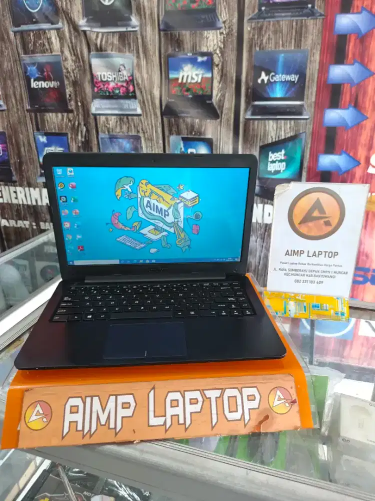 Laptop asus e402y slim ram 4 gb ssd 128 siap kerja