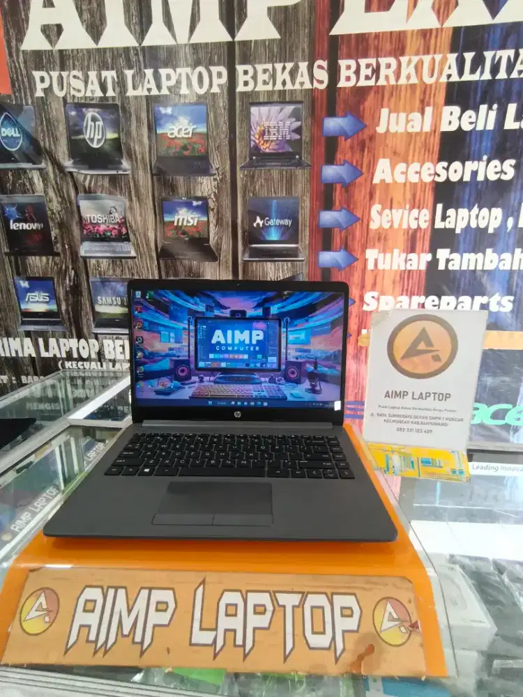 Laptop hp slim 245 amd ram 8 gb ssd 512 gb siap kerja