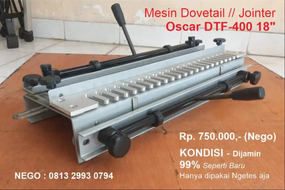 Dijual Mesin Dovetail Jointer OSCAR 18 DTF-400, trimer, profil kayu
