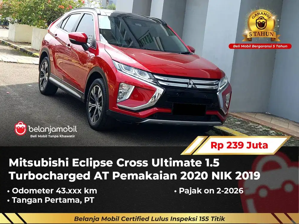 [ GARANSI 5TH ] Mitsubishi Eclipse Cross Ultimate 1.5 Turbo 2019/2020